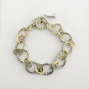 Women Men Silver Plated and gold‎ PlatedOval Chain Bracelet Brand Jewelry